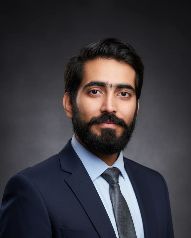 Portret van Adil Maqbool
